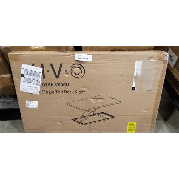 VIVO BLACK SINGLE TOP DESK RISER