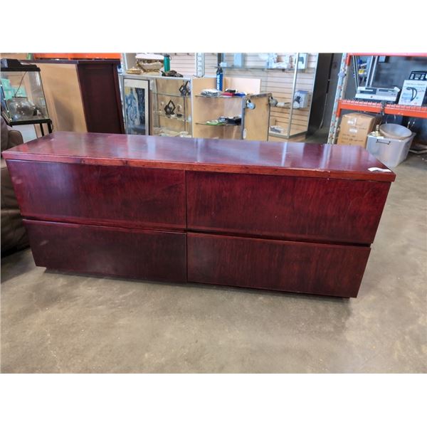 SOLID WOOD CHERRY FINISH 4 DRAWER DRESSER