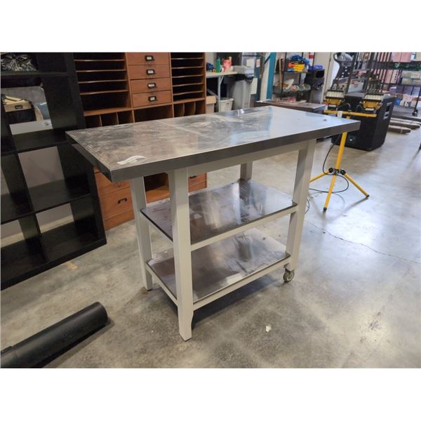 STAINLESS TOP KITCHEN ISLAND