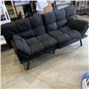 Image 1 : BLACK MICRO SUEDE CLICK CLACK SOFA BED