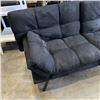 Image 2 : BLACK MICRO SUEDE CLICK CLACK SOFA BED