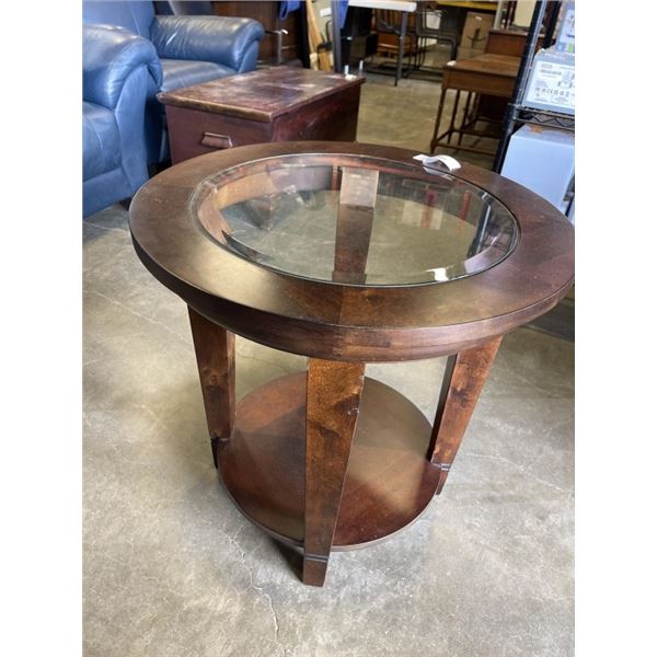 GLASS INSERT SIDE TABLE