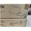 Image 2 : WOODEN LAP DESK WITH STORAGE AND MOUSE PAD, WHITE CLAMP ON DESK DRAWER AND TABLE TOP TV STAND