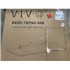 Image 2 : DARK GREY 60" X 30" TABLE TOP WITH BLACK ELECTRIC SINGLE MOTOR DESK FRAME