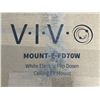 Image 2 : VIVO WHITE ELCTRIC FLIP DOWN CEILING TV MOUNT