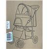 Image 2 : VIVO BLACK 4 WHEEL PET STROLLER