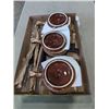 Image 1 : FRENCH ONION SOUP BOWLS AND CHAMPAGNE FLUTES