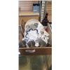 Image 1 : 4 GEGOSSEN PEWTER GLASSES, LARGE DENBY BOWL, VINTAGE BABY RATTLE AND ASSORTED ITEMS