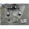 Image 2 : 5 NEW PRIVACY BRUSHED NICKEL FINSH RIGHT HAND DOOR HANDLES