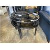 Image 1 : GLASS TOP SIDE TABLE