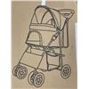 Image 2 : VIVO BLACK 4 WHEEL PET STROLLER