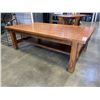 Image 2 : MISSION OAK 2PC TABLE SET