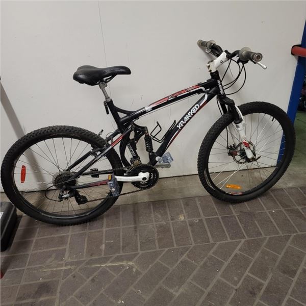 BLACK RED AND WHITE XRANKED BIKE