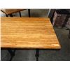 Image 2 : Wooden High Top Table w/ Metal Legs 48" x 30" x 41"H