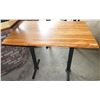 Image 1 : Wooden High Top Table w/ Metal Legs 48" x 30" x 41"H