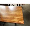 Image 2 : Wooden High Top Table w/ Metal Legs 48" x 30" x 41"H