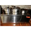 Image 1 : Vollrath Dual Well Warmer w/ Multiple Soup Tureens & Lids 30" x 13"