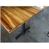 Image 2 : Wooden High Top Table w/ Metal Legs 48" x 30" x 41"H