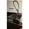 Image 1 : Commercial Sink w/ Pull-Down Sprayer Faucet & Drainboard 36" x 23"  x 36"H