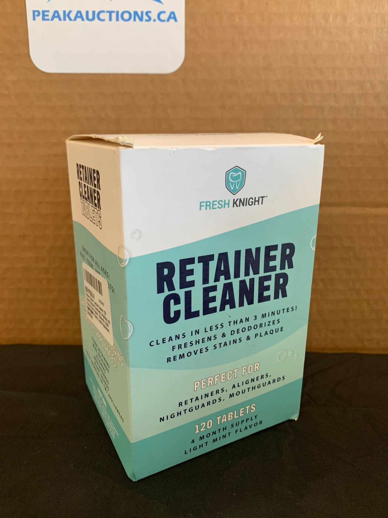 Fresh Knight Retainer Denture Cleaner 120 Tablets 4 Month Supply Light ...