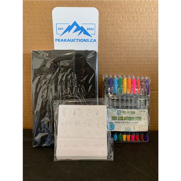 Rise And Shine Publishing Dotted Journal 260 Pages 8"x5.5" 12 Stencils 10 Colour Pens