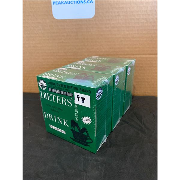 China Green Dieter Brand Dieters 100% Ntural Herbal Drink No Caffeine 3 Pack of 30