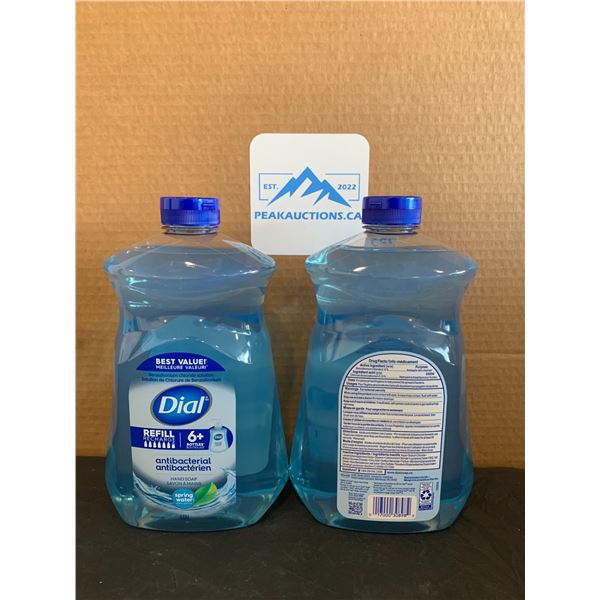 Lot of 2 Dial Refill 6+ Spring Water Antibacterial Hand Soap 1.53L