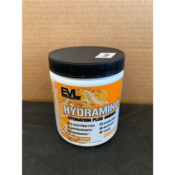 EVL Evlutionnutrion Hydramino Hydration Plus Aminos Orange Mango 30 Servings