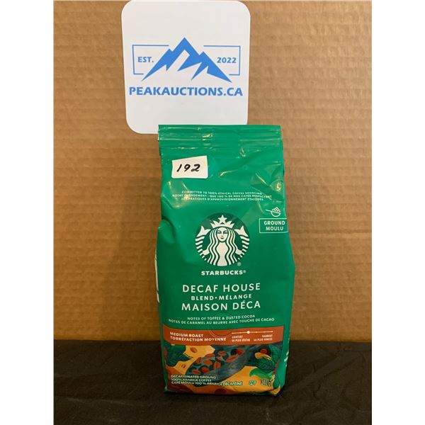 Starbucks Decaf House Blend Medium Roast Ground Coffee 340g