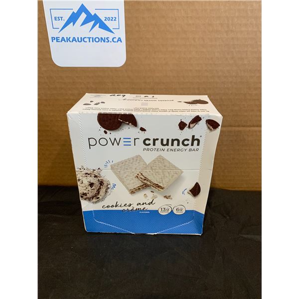 Power Crunch Protein Energy Bar Cookies & Cream 12 Bars BB Jan 2025