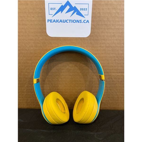Beats Solo 3 Wireless - Blue & Yellow - Used - Read Description