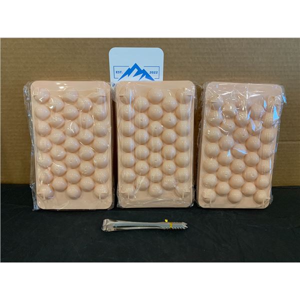 Amity Ice Cube Tray With Lid For Whisky or Coffee 3 Pack