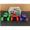 Image 1 : Monster Truck Toys Push and Go 4 Pack
