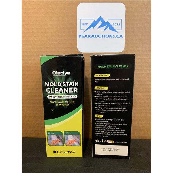 Lot of 2 Oleciya Mold Stain Cleaner Professional Strength