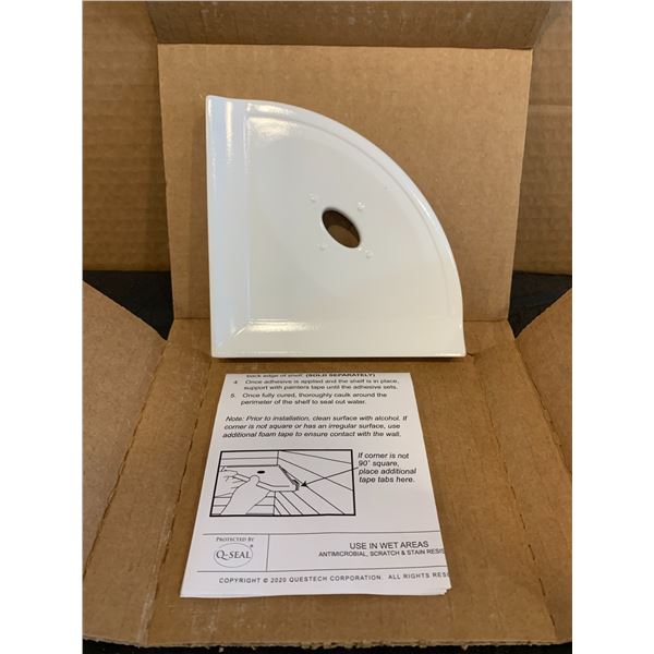 Metro Flatback 5 Inch Corner Soap Dish Bright White Polish Colour
