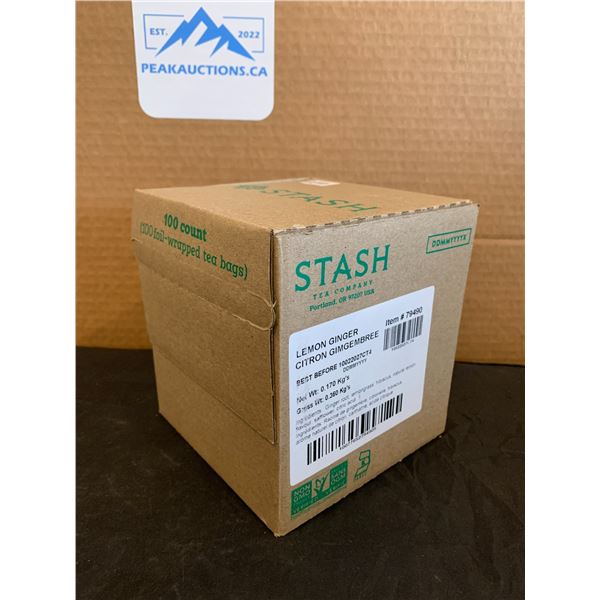 Stash Tea Company Lemon Ginger Tea 100 Foil Tea  Bags