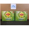 Image 1 : Lot of 2 Lipton Decaffeinated Green Tea 72 Tea Bags