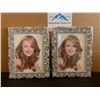 Image 1 : Yooker 2  Pack Picture Frame 5X7 Silver With Rhinestones
