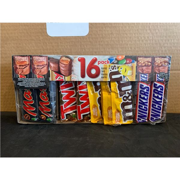 16 Pack Assorted Chocolate Bars Twix Mars Snickers M&M's BB Mr/2025