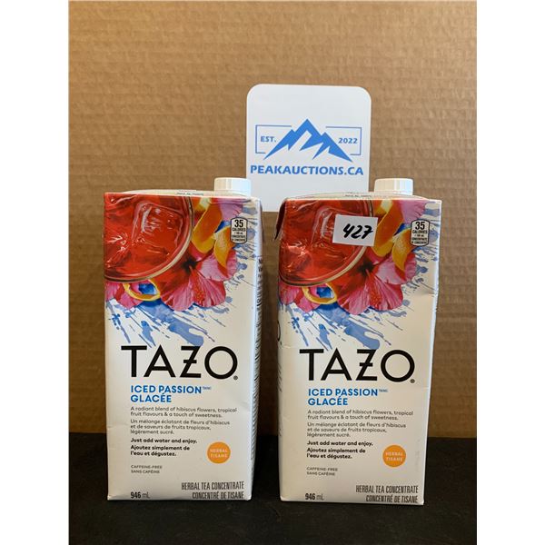 Lot of 2 Tazo Iced Passion 946ml BB 25Al 2026