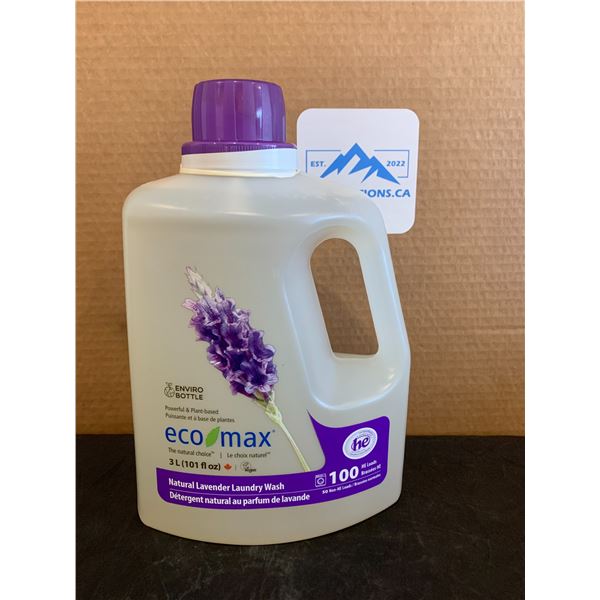 Eco Max The Natural Choice Lavender Laundry Wash 100 Loads 3L