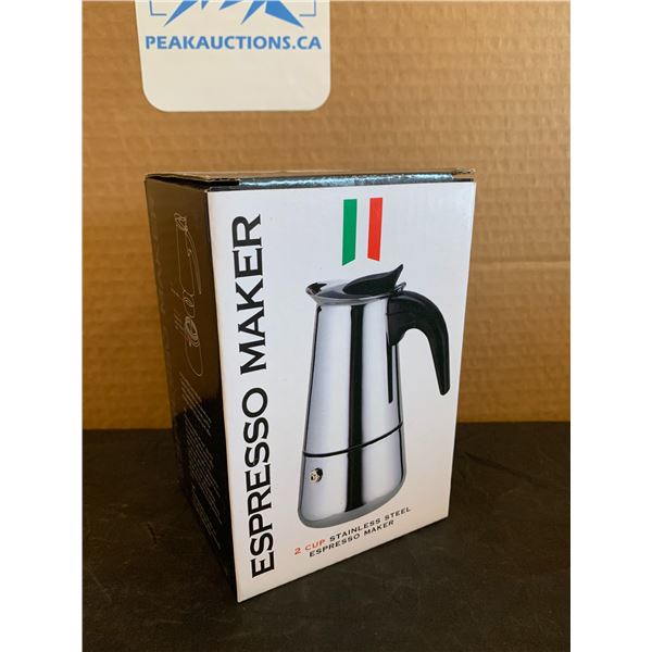2 Cup Stainless Steel Espresso Maker