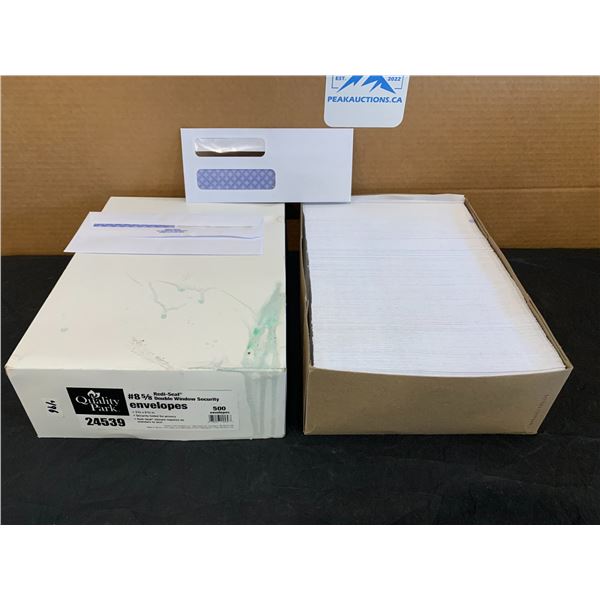 Quality Park Envelopes 500 #8 5/8 Redi-Seal Double Window Security Tinted 3 5/8 x 8 5/8