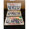 Image 1 : Lot of 3 California License Plates