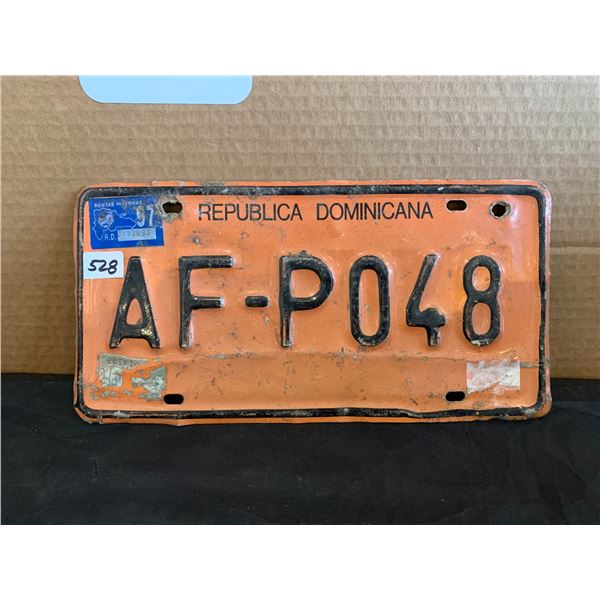 Lot of 1 Republica Dominicana License Plate