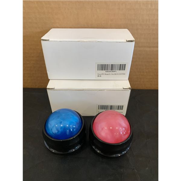 Lot of 2 Massage Roller Ball 2 Pack Pink & Blue