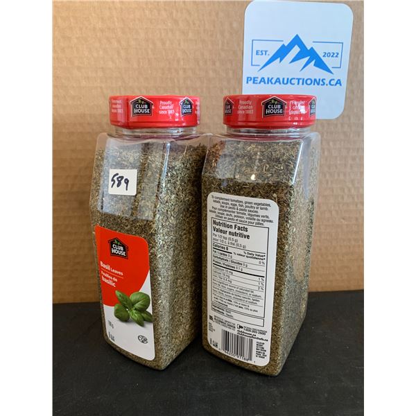 Lot of 2 Club House Basil Leaves 190g