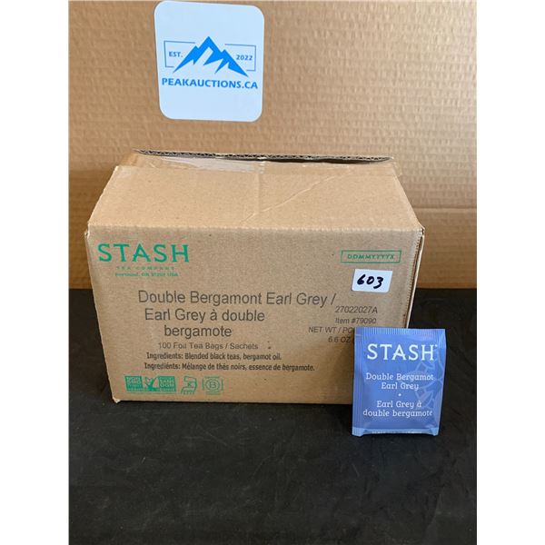 Stash Tea Company  Double Bergamont Earl Grey Tea 100 Foil Tea Bags
