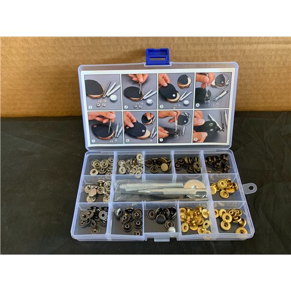 40 Sets Metal Snap Button Fasteners Kit
