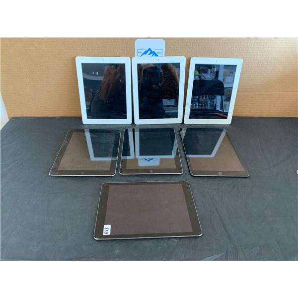 Lot of 7 Apple iPads For Parts Or Repair